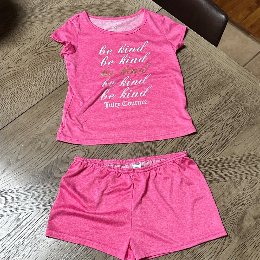 Juicy Couture Pink 'Be Kind' pajama Set